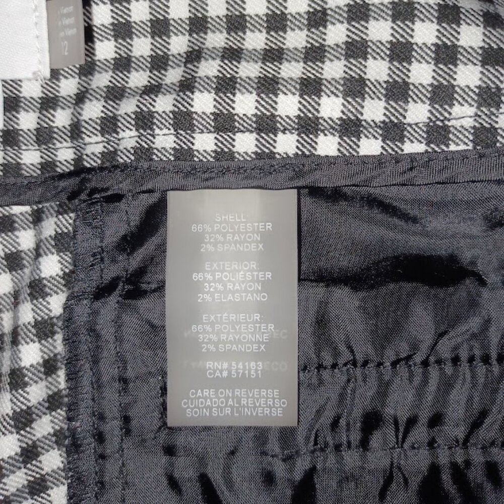 Calvin Klein Black and White Gingham Trousers - Picture 3 of 8